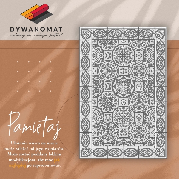 Modny uniwersalny dywan winylowy Grecka geometria