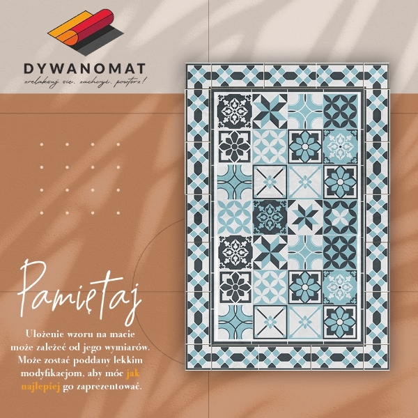 Winylowy dywan Trójkolorowa geometria