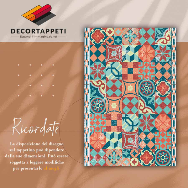 Modny winylowy dywan Portugalskie retro