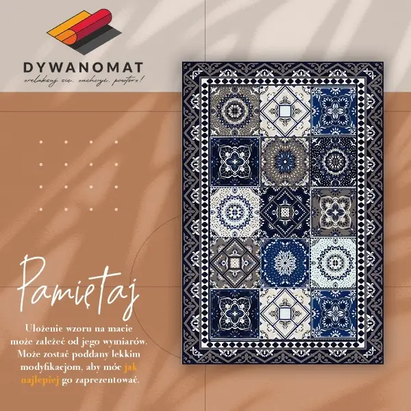 Dywan winylowy do domu Kwieciste kafelki