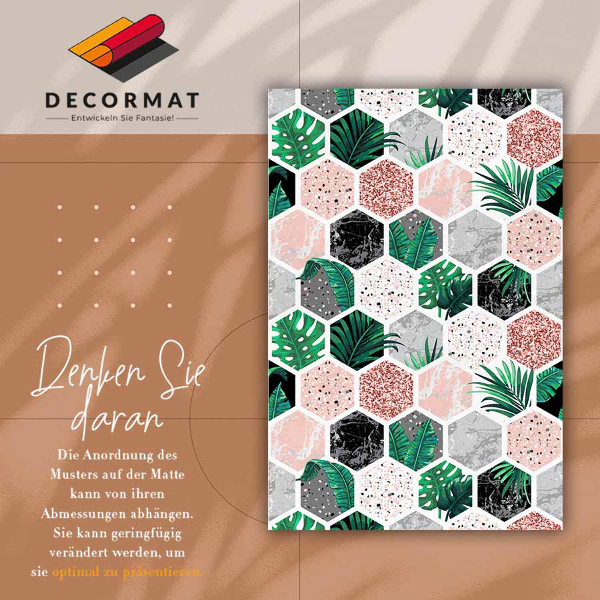 Uniwersalny dywan winylowy Tropikalne hexagony