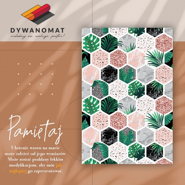 Uniwersalny dywan winylowy Tropikalne hexagony