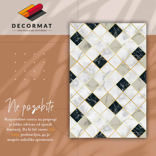 Wewnętrzny dywan winylowy Piękny marmur
