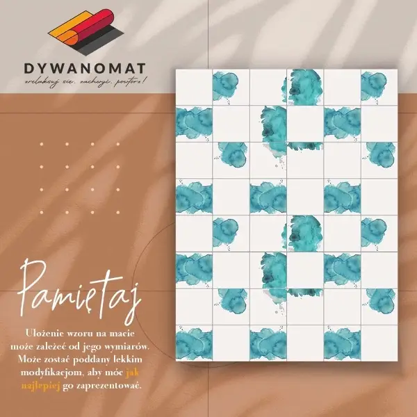 Dywan winylowy do domu Akwarelowe kostki