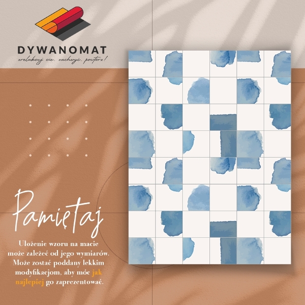 Dywan winylowy do domu Akwarelowe kostki