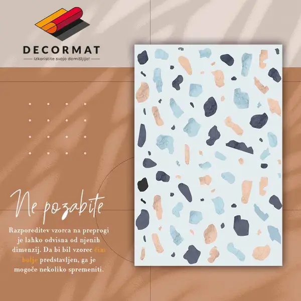 Modny winylowy dywan wewnętrzny Wzór makro