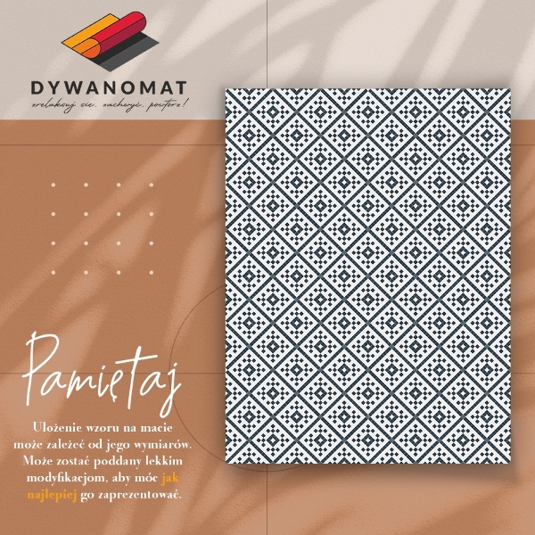 Modny winylowy dywan Geometryczne romby