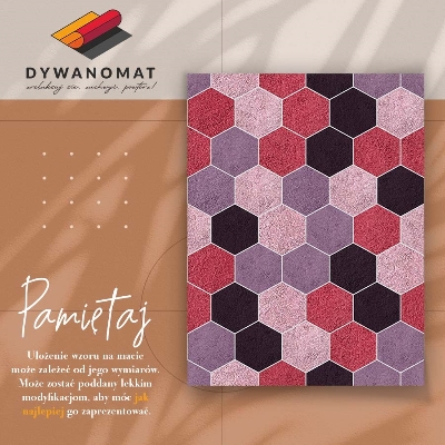 Modny dywan winylowy Teksturalne hexagony