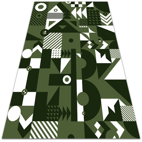 Modny winylowy dywan Abstrakcyjne wzory