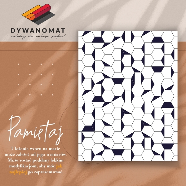 Wewnętrzny dywan winylowy Hexagony