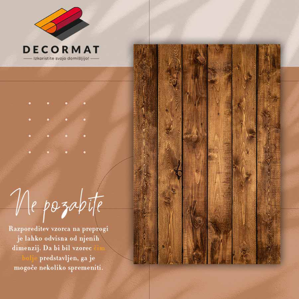 Wewnętrzny dywan winylowy Pionowe deski