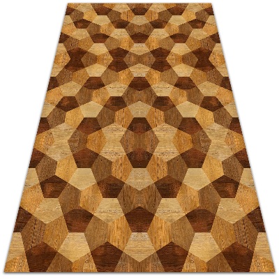 Modny dywan winylowy Parkietowa geometria