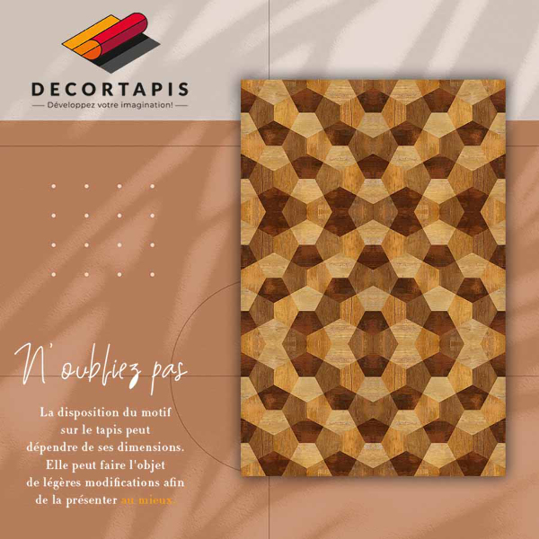 Modny dywan winylowy Parkietowa geometria
