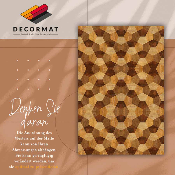 Modny dywan winylowy Parkietowa geometria