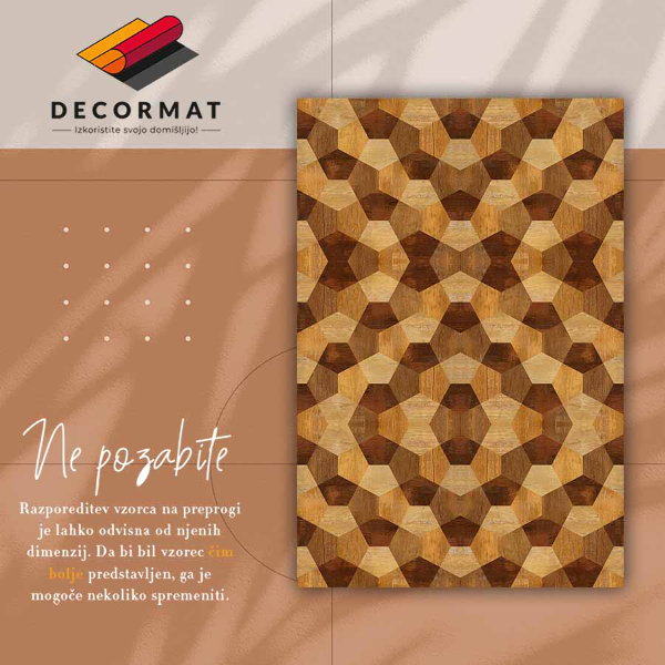 Modny dywan winylowy Parkietowa geometria