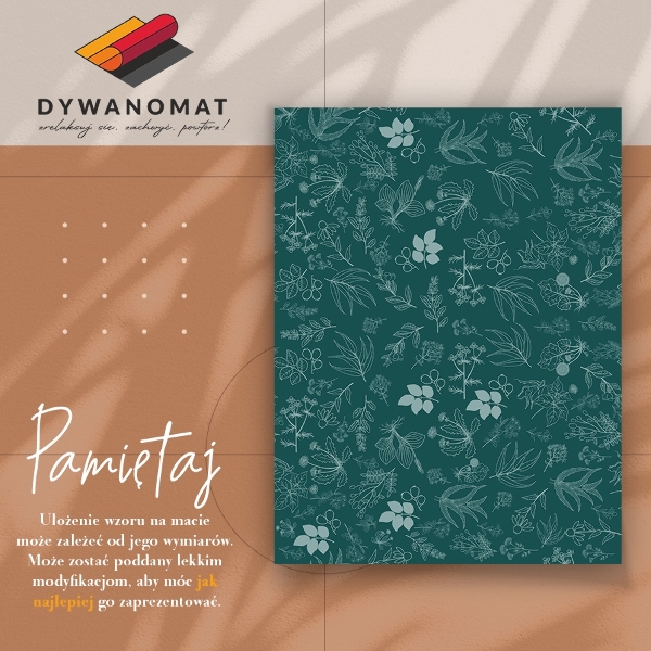 Dywan winylowy do domu Botaniczne kwiaty