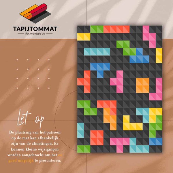Wewnętrzny dywan winylowy Kostki tetris