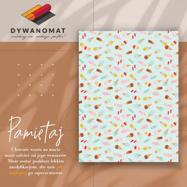 Dywan winylowy do domu Różnorodne lody