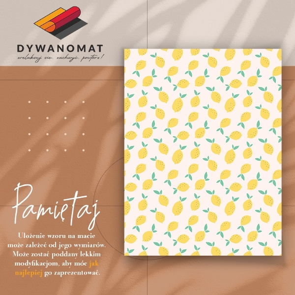 Winylowy dywan do domu Cytryny