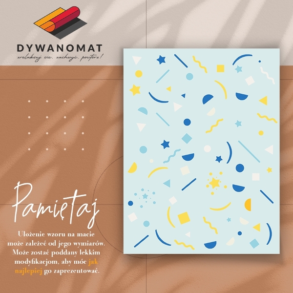 Modny dywan winylowy Abstrakcyjna piniata