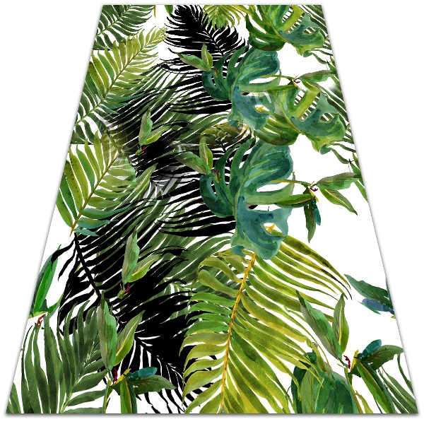 Modny winylowy dywan Palmowe liście