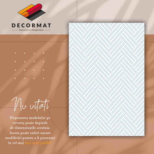 Modny uniwersalny dywan winylowy Jodełkowy zygzak
