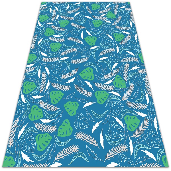 Modny uniwersalny dywan winylowy Hawajskie liście