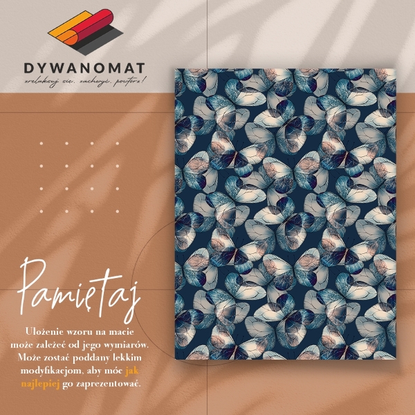 Dywan winylowy do wnętrza domu Motyle