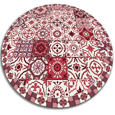 Uniwersalny dywan okrągły winylowy portugalskie kafelki