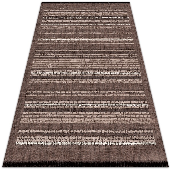 Modny dywan winylowy Wzór brązowa tkanina