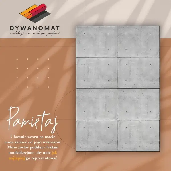 Modny winylowy dywan Betonowe płyty