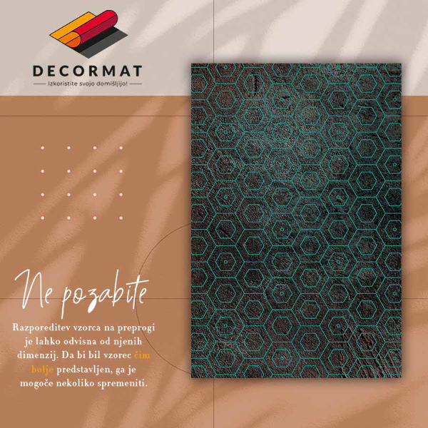 Dywan winylowy do domu Heksagony retro