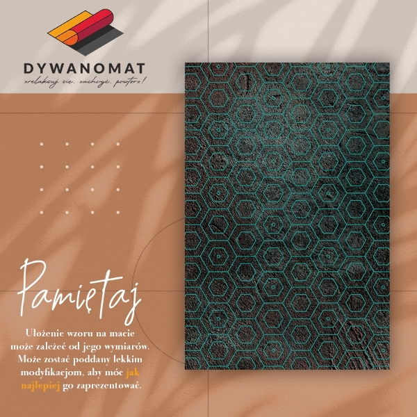 Dywan winylowy do domu Heksagony retro