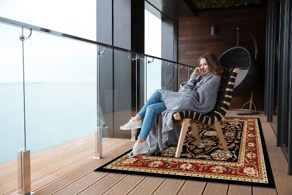 Nowoczesny dywan outdoor Tekstura retro