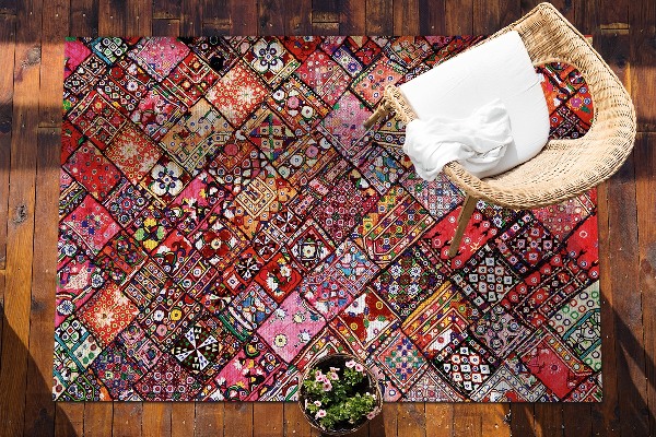 Nowoczesny dywan outdoor Mozaikowy patchwork