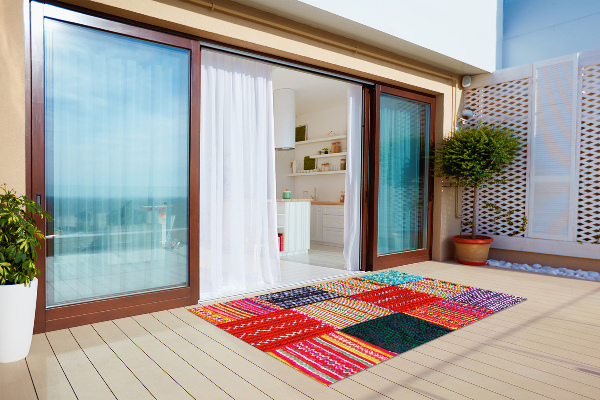 Nowoczesny dywan outdoor Turecki patchwork