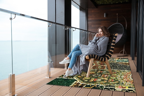 Dywan na taras zewnętrzny Patchwork w stylu tureckim