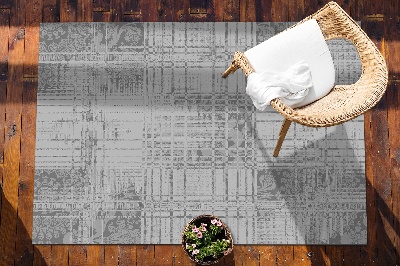 Nowoczesny dywan na balkon wzór Szara mozaika