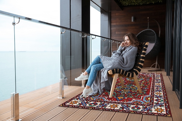 Nowoczesny dywan outdoor W stylu staroperskim
