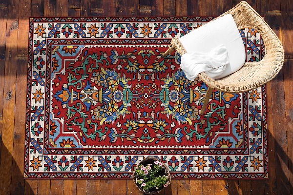 Nowoczesny dywan outdoor W stylu staroperskim