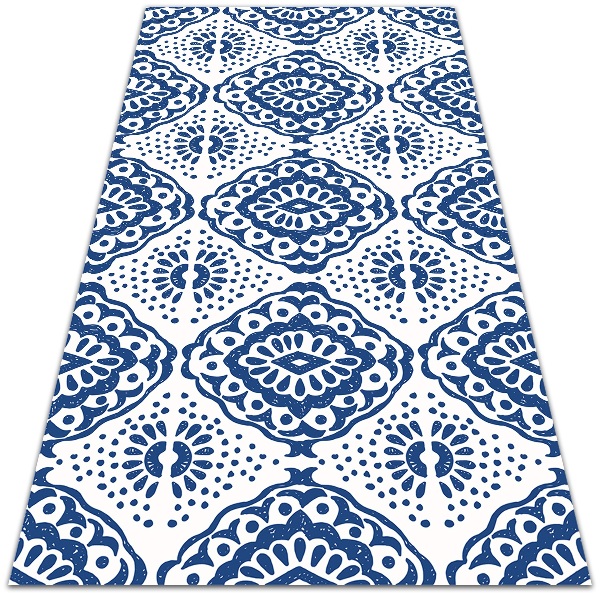 Dywan na taras zewnętrzny Niebieskie wzory