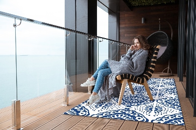 Dywan ogrodowy Niebieskie wzory