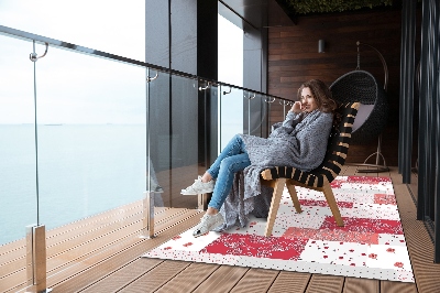 Nowoczesny dywan outdoor Mozaika kwiatowa