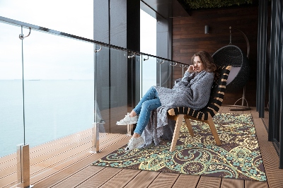 Dywan ogrodowy Paisley w stylu azjatyckim