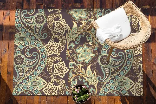 Dywan ogrodowy Paisley w stylu azjatyckim