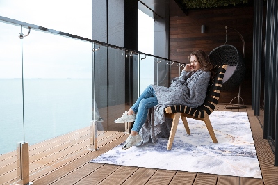 Nowoczesny dywan outdoor Marmurowe złote pęknięcia