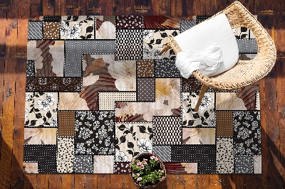 Tarasowy dywan zewnętrzny Kolaż przypominający kwiaty