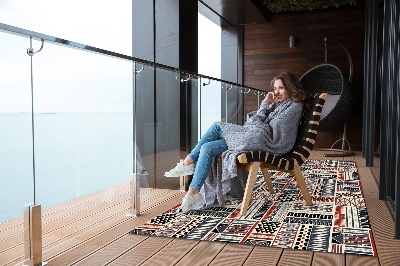 Dywan na taras zewnętrzny Indyjskie wzory