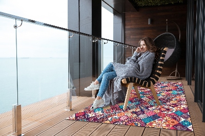 Tarasowy dywan zewnętrzny Kolorowa mozaika