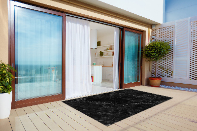Nowoczesny dywan na balkon wzór Czarny marmur